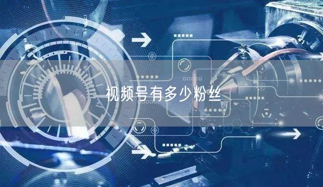 视频号有多少粉丝