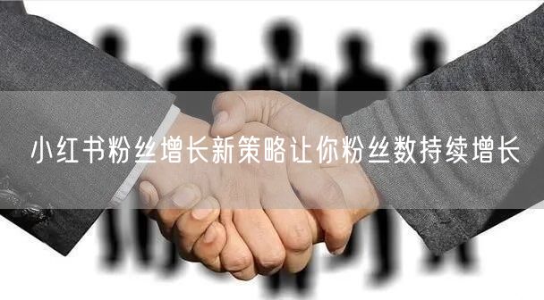 小红书粉丝增长新策略让你粉丝数持续增长