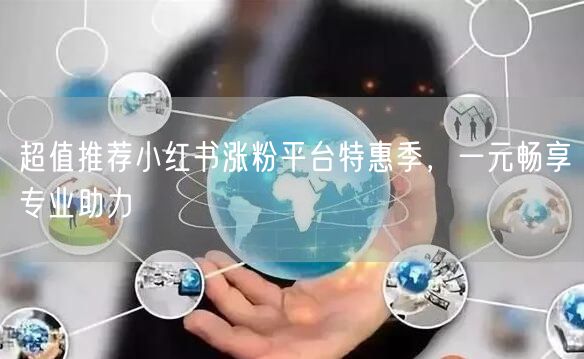 超值推荐小红书涨粉平台特惠季，一元畅享专业助力